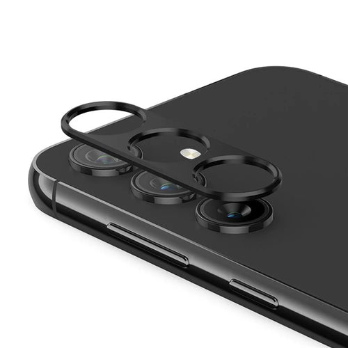 KALEBOL KLB-LPC005 For Samsung Galaxy S24+ Hollow Lens Protector Aluminum Alloy Phone Camera Bezel Cover - Black - 1