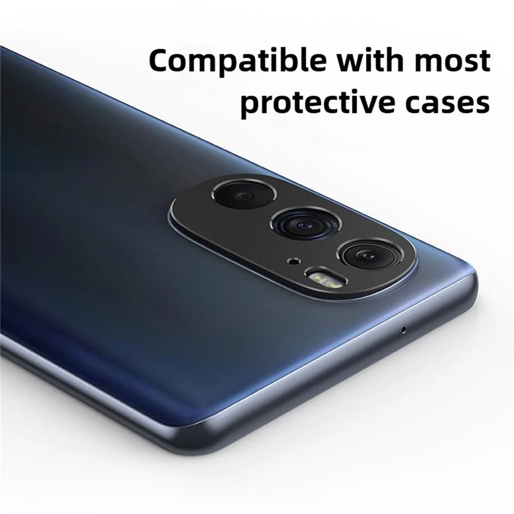 KALEBOL KLB-LPC005 For Motorola Edge 30 Pro (Motorola Edge+ (2022)) Hollow Lens Protector Aluminum Alloy Phone Camera Bezel Cover - 3