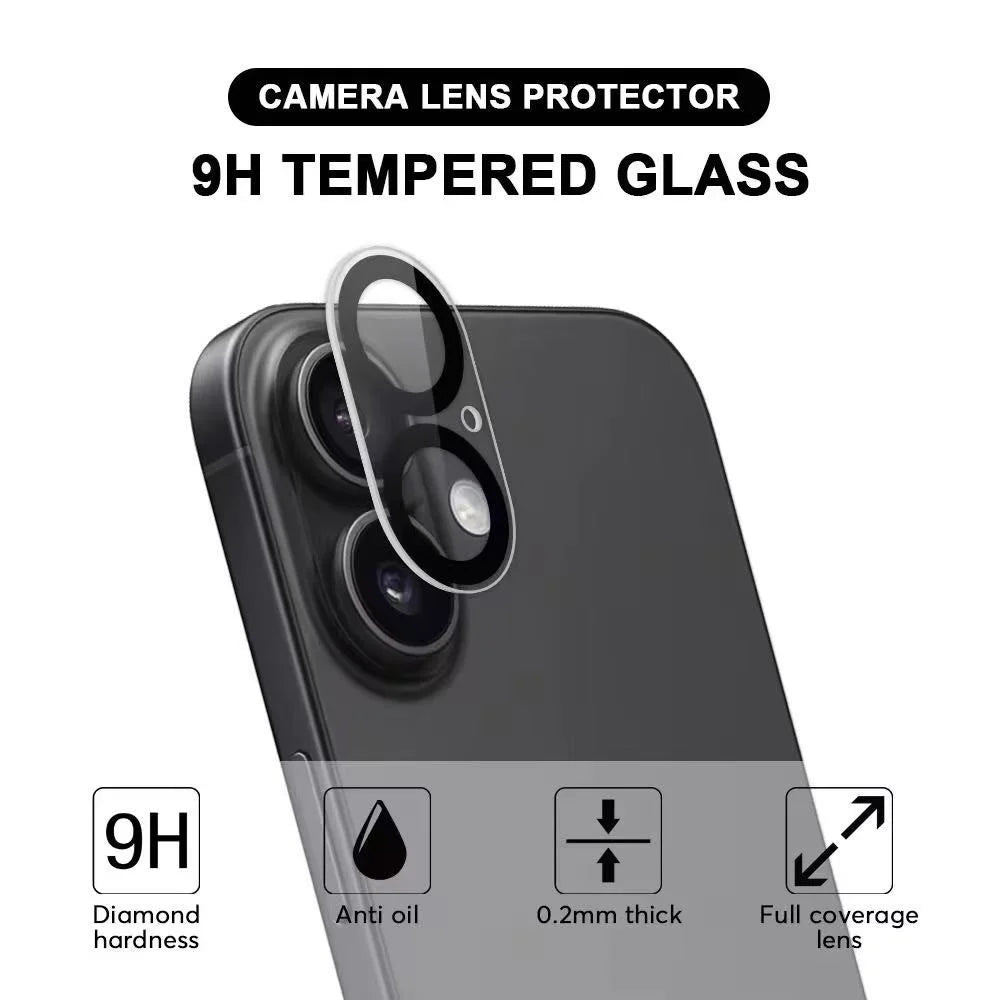 WANLONFENG For iPhone 17 Camera Lens Protector  HD Clear Silk Printing Lens Film with Cleaning Cloth - Transparent - 2