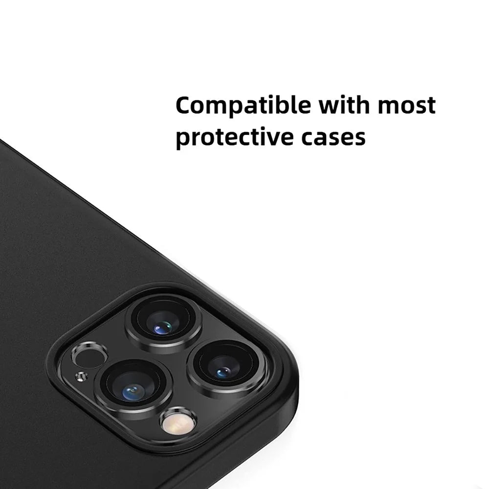 KALEBOL KLB-LPC004 For iPhone 15 Pro / 15 Pro Max Integrated Phone Lens Protector Full Coverage Aluminum Alloy + Tempered Glass Film - Black - 3