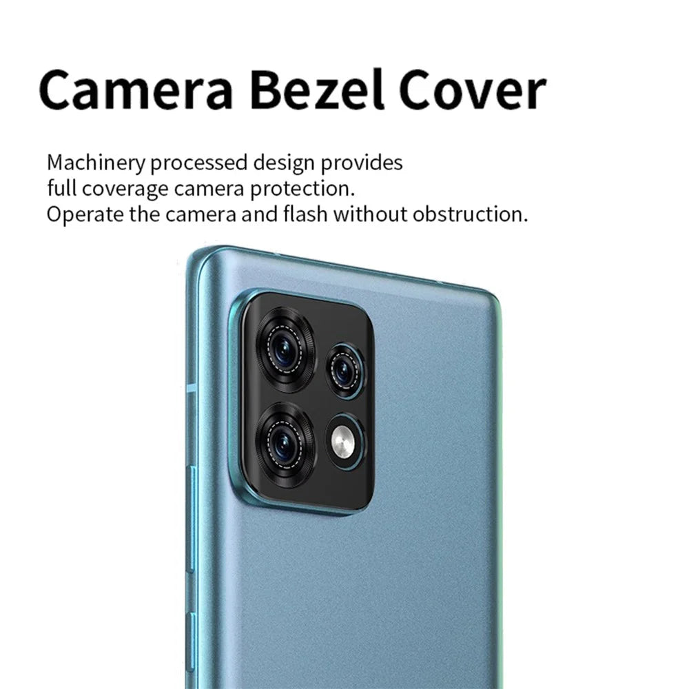 KALEBOL KLB-LPC005 For Motorola Edge 40 Pro 5G Hollow Lens Protector Aluminum Alloy Phone Camera Bezel Cover - 4
