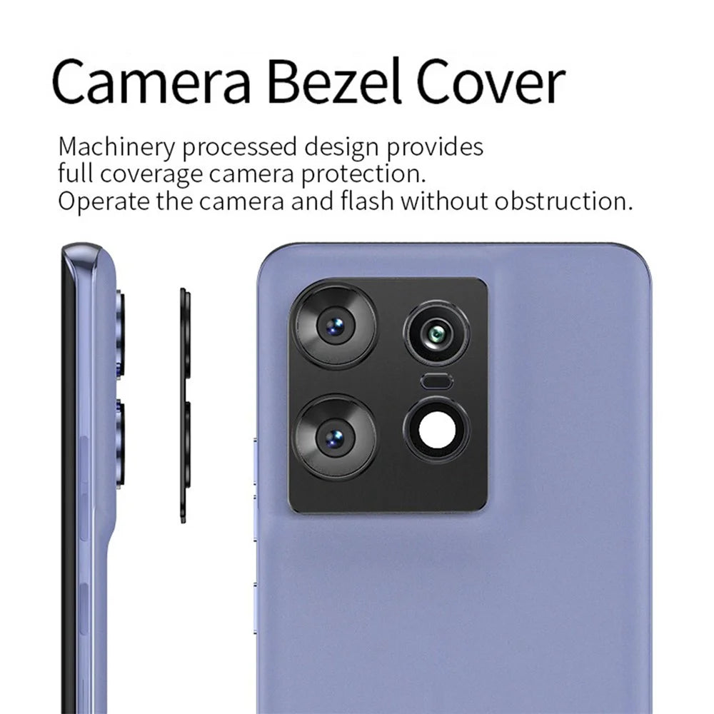 KALEBOL KLB-LPC005 For Motorola Edge 50 Pro 5G Hollow Lens Protector Aluminum Alloy Phone Camera Bezel Cover - 5