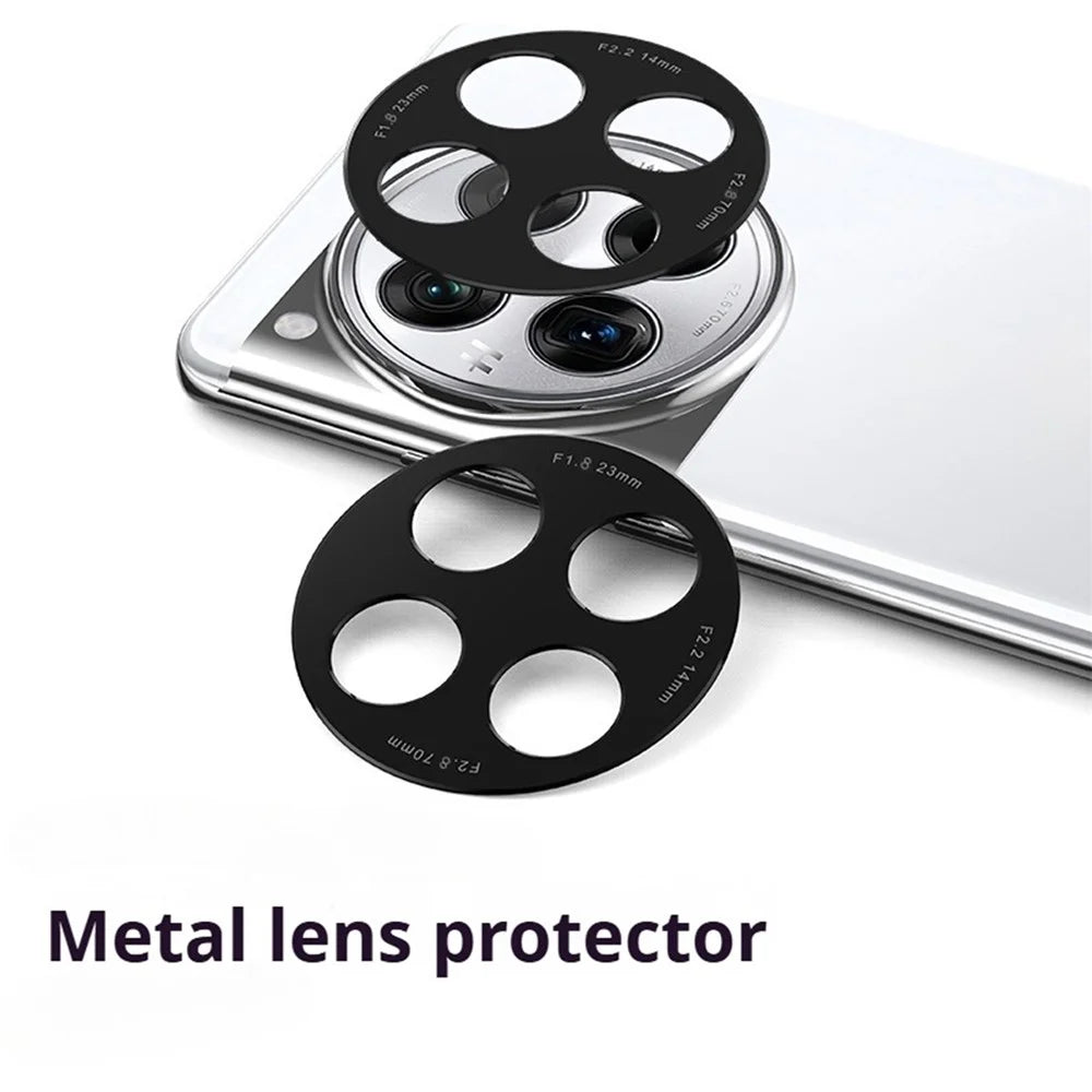 KALEBOL KLB-LPC005 For OnePlus 12 5G Hollow Lens Protector Aluminum Alloy Phone Camera Bezel Cover - 2