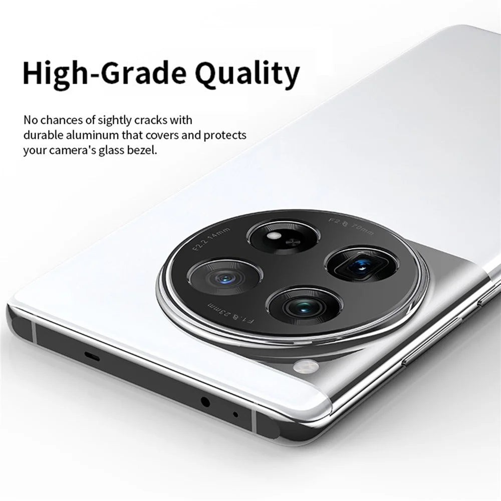 KALEBOL KLB-LPC005 For OnePlus 12 5G Hollow Lens Protector Aluminum Alloy Phone Camera Bezel Cover - 4