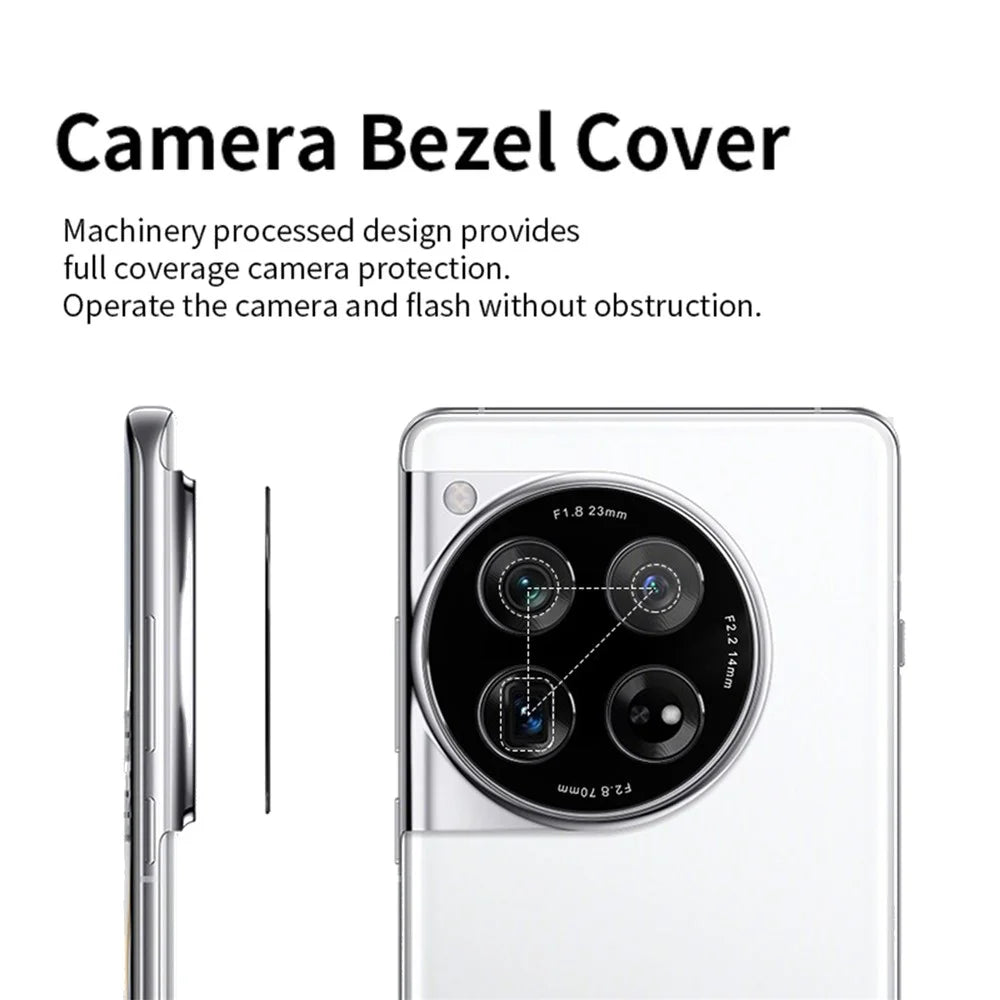 KALEBOL KLB-LPC005 For OnePlus 12 5G Hollow Lens Protector Aluminum Alloy Phone Camera Bezel Cover - 5
