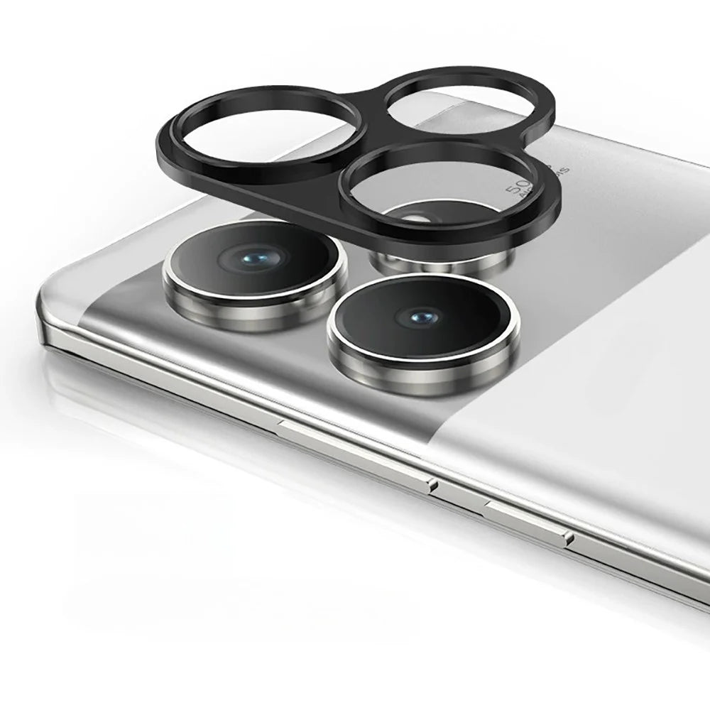 KALEBOL KLB-LPC005 For Realme GT 6T 5G / GT 6 5G Hollow Lens Protector Aluminum Alloy Phone Camera Bezel Cover - 1