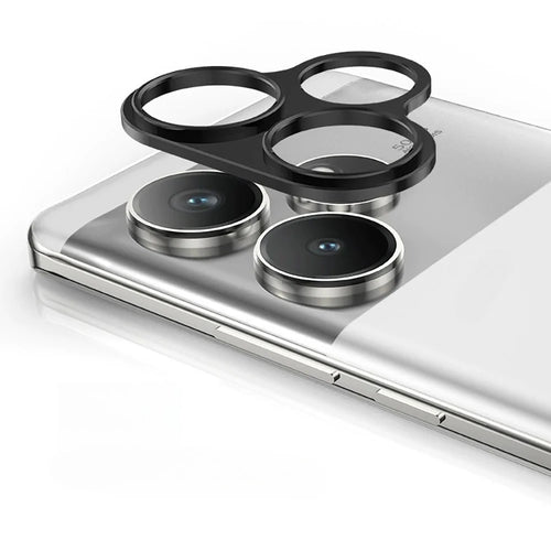 KALEBOL KLB-LPC005 For Realme GT 6T 5G / GT 6 5G Hollow Lens Protector Aluminum Alloy Phone Camera Bezel Cover - 1