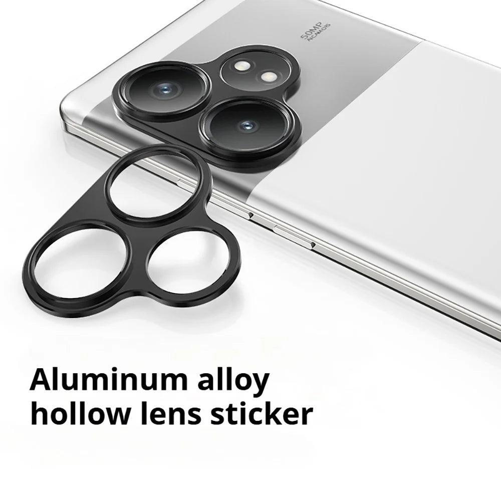 KALEBOL KLB-LPC005 For Realme GT 6T 5G / GT 6 5G Hollow Lens Protector Aluminum Alloy Phone Camera Bezel Cover - 2