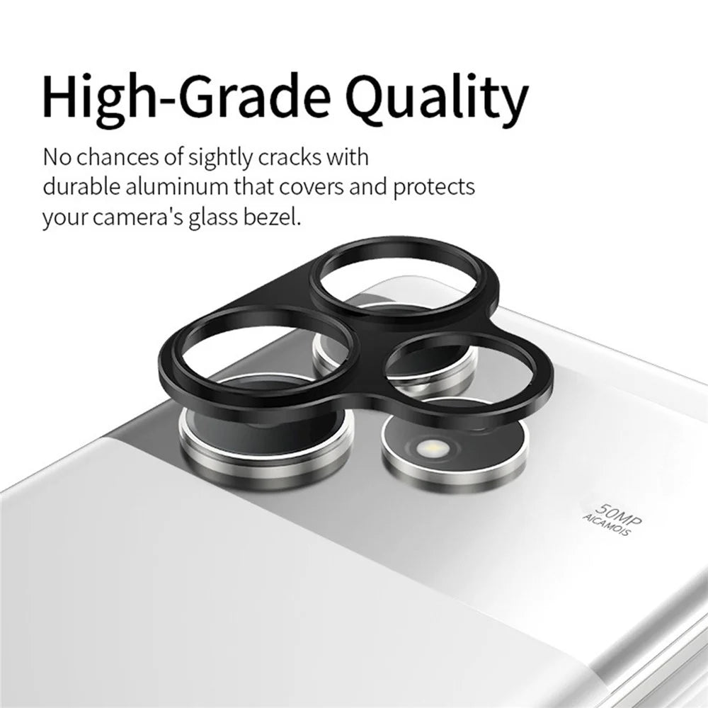 KALEBOL KLB-LPC005 For Realme GT 6T 5G / GT 6 5G Hollow Lens Protector Aluminum Alloy Phone Camera Bezel Cover - 4