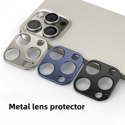 KALEBOL KLB-LPC005 For iPhone 14 Pro / 14 Pro Max Hollow Lens Protector Aluminum Alloy Phone Camera Bezel Cover - Dark Purple - 2