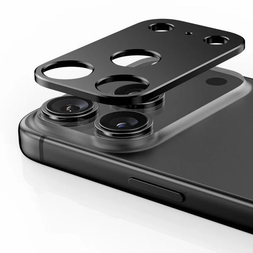 WANLONFENG For iPhone 17 Pro Max Metal Camera Lens Protector  LHJ Series Integrated Lens Film - Black - 1