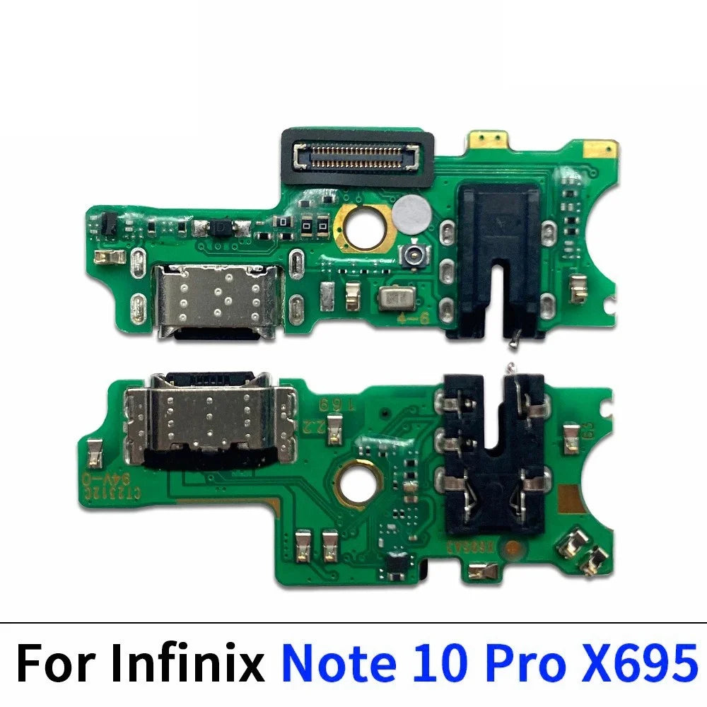 For Infinix Note 10 Pro / Note 10 Pro NFC X695 X695D X695C Dock Connector Charging Port Flex Cable Repair Part (Without Logo) - 2