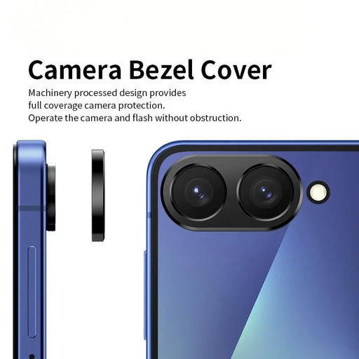 WANLONFENG For Samsung Galaxy Z Flip7 5G Metal Camera Lens Protector  LHJ Series Integrated Lens Film - Black - 2