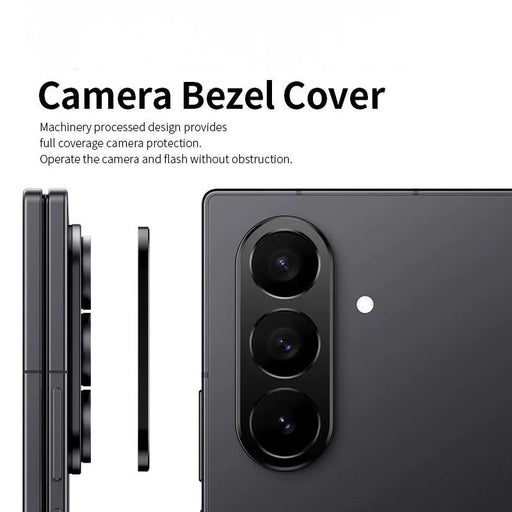 WANLONFENG For Samsung Galaxy Z Fold7 5G Metal Camera Lens Protector  LHJ Series Integrated Lens Film - Black - 2