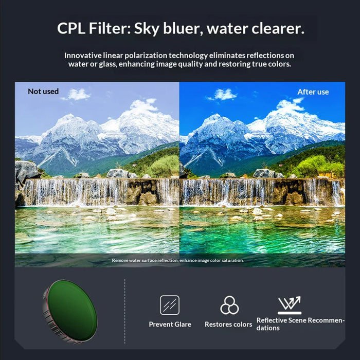 STARTRC 4Pcs For DJI Osmo Action 6 Filter Set Aluminum Alloy + Glass CPL ND Camera Lens Filter Kit - CPL+ND8+ND16+ND32 - 3