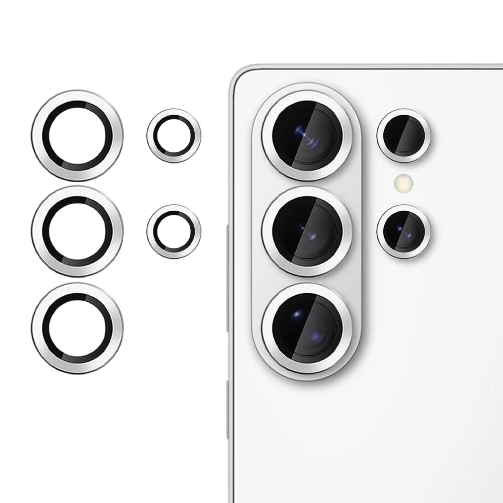 For Samsung Galaxy S26 Ultra Camera Lens Protector Ultra Thin CD Vein Tempered Glass Lens Film - Silver - 1