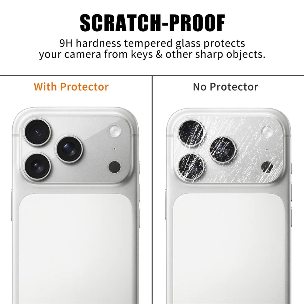 For iPhone 17 Pro Max Full Cover Camera Lens Protector High Definition Anti Fingerprint AR Tempered Glass Lens Film - Transparent - 4