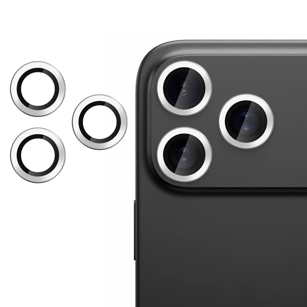 For iPhone 17 Pro Camera Lens Protector Ultra Thin CD Vein HD 9H Tempered Glass Lens Film - Silver - 1