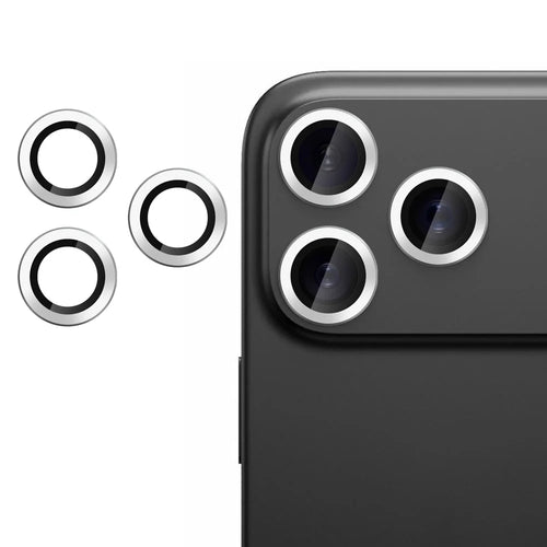 For iPhone 17 Pro Camera Lens Protector Ultra Thin CD Vein HD 9H Tempered Glass Lens Film - Silver - 1