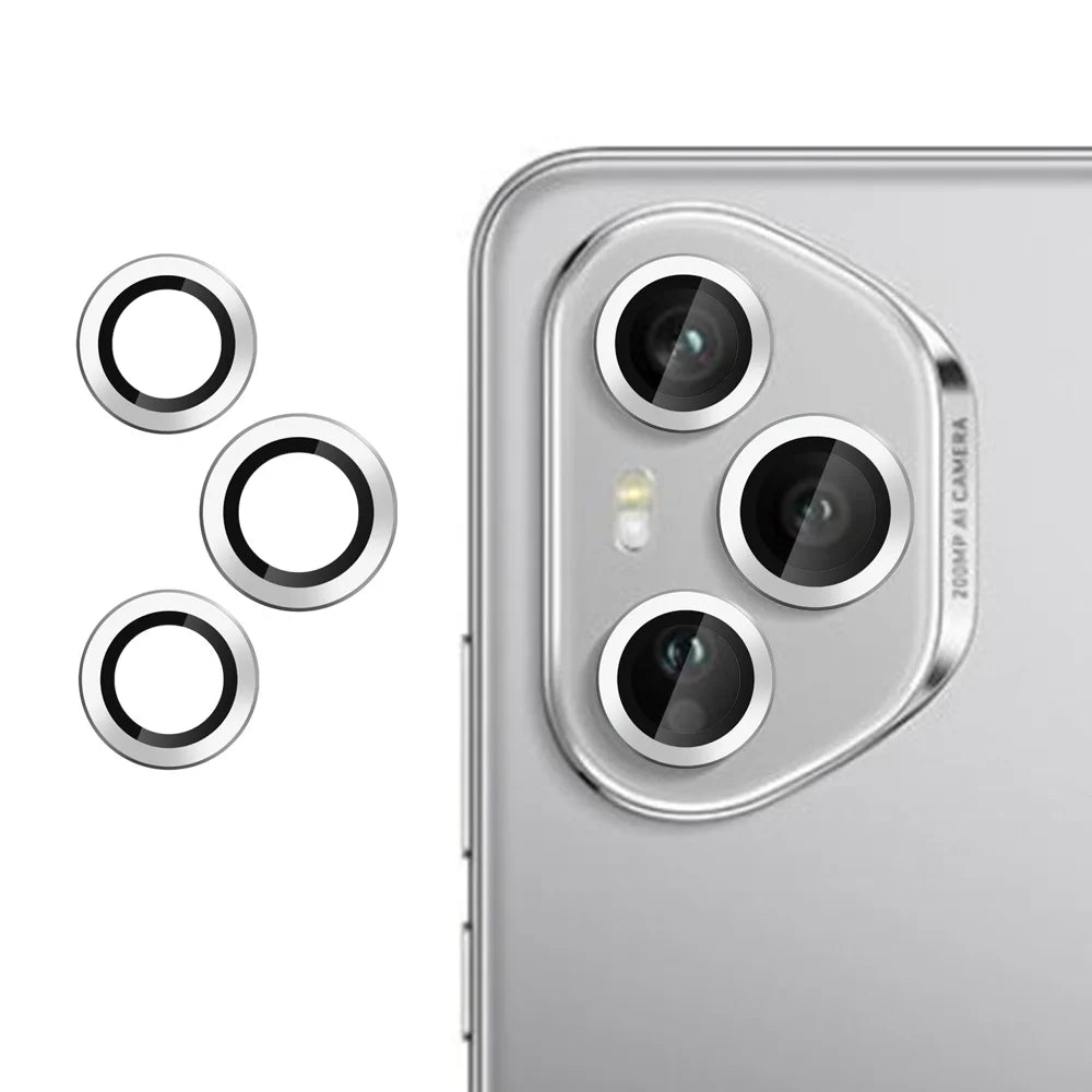 For Honor 400 Pro 5G (Global) Camera Lens Protector Ultra Thin CD Vein HD 9H Tempered Glass Lens Film - Silver - 1