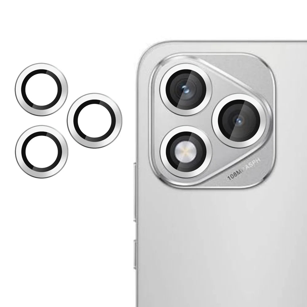 For Honor 400 Lite 5G Camera Lens Protector Ultra Thin CD Vein HD 9H Tempered Glass Lens Film - Silver - 1