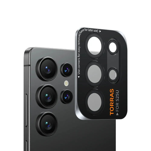 TORRAS For Samsung Galaxy S25 Ultra  Camera Lens Protector Tempered Glass Clear Lens Film (Amazon Packaging) - Black - 1