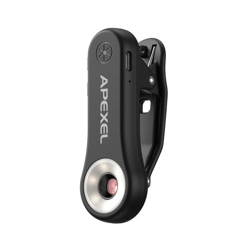 APEXEL MSL200X 200X Smartphone Microscope Clip-On Magnifier LED UV Light External Camera Phone Lens for Education Science - Black - 1