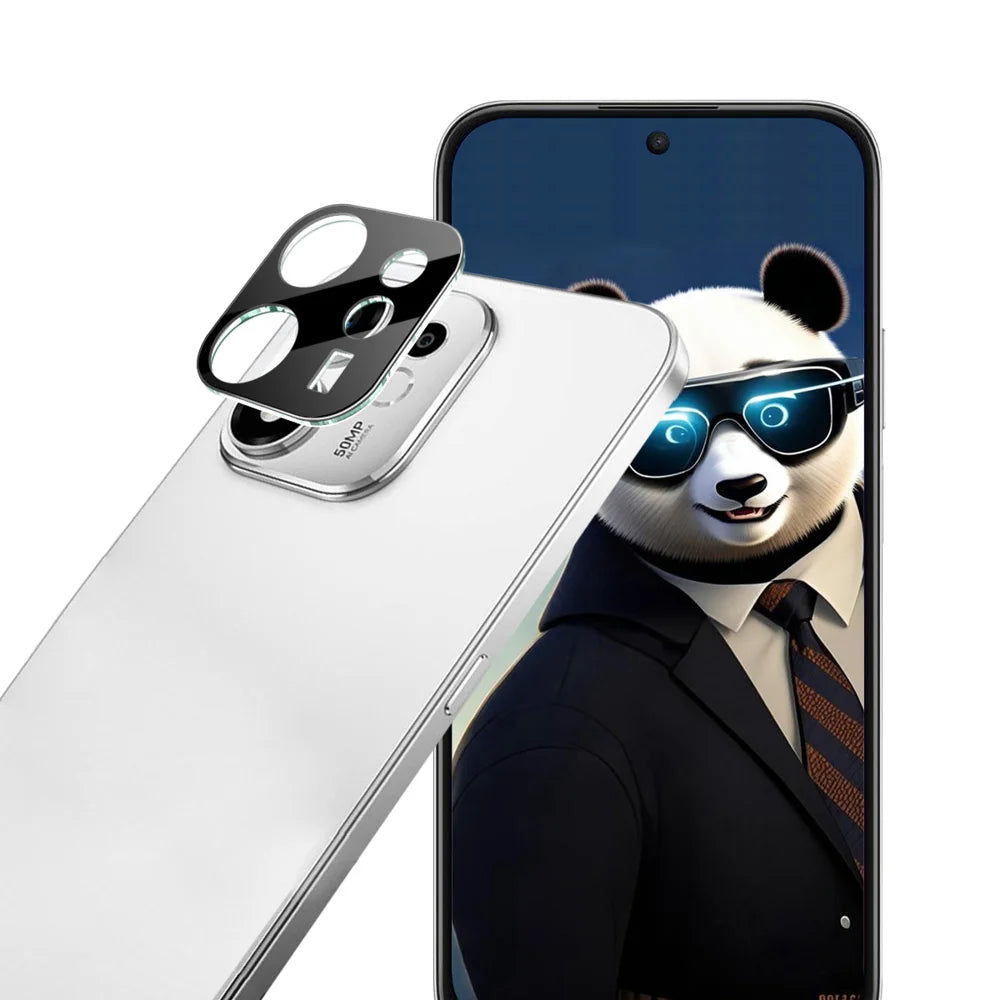 IMAK for Honor 600 Smart 5G Tempered Glass Full Cover Lens Film + Acrylic Cap - Black - Black - 1