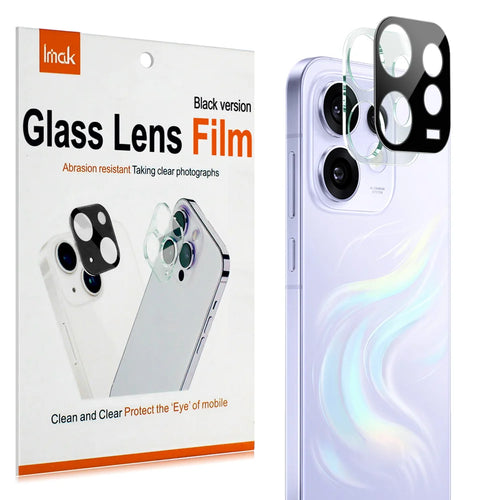 IMAK for Oppo Reno16 5G (Global) Tempered Glass Full Cover Lens Film + Acrylic Cap - Black - 1