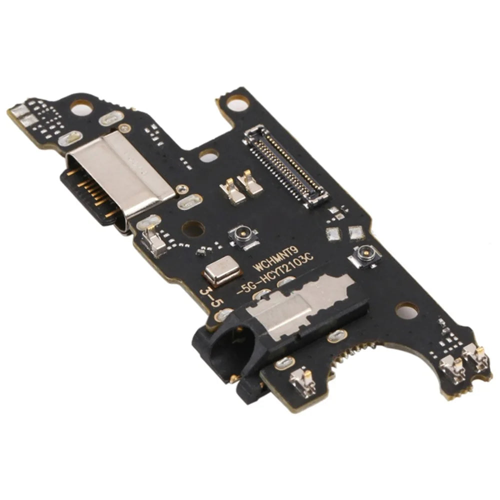 For Xiaomi Redmi Note 9 5G M2007J22C/Note 9T 5G M2007J22G Charging Port Flex Cable Replacement Part (without Logo) - 1