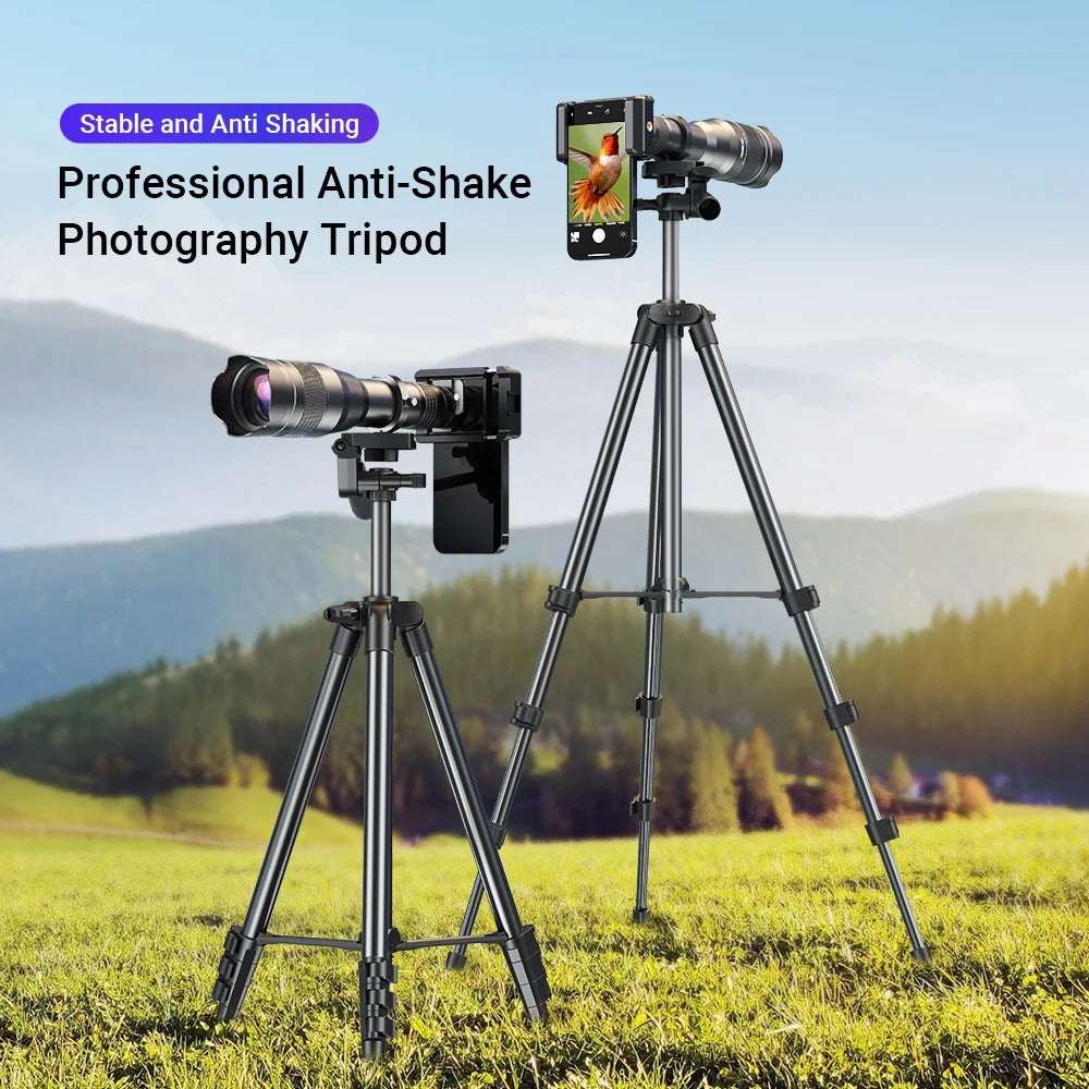 APEXEL APL-60XFR50 60X Telephoto Lens Tripod Set Multi-Layer Coated HD 50mm Phone Monocular for Birds Watching, Concert - 3