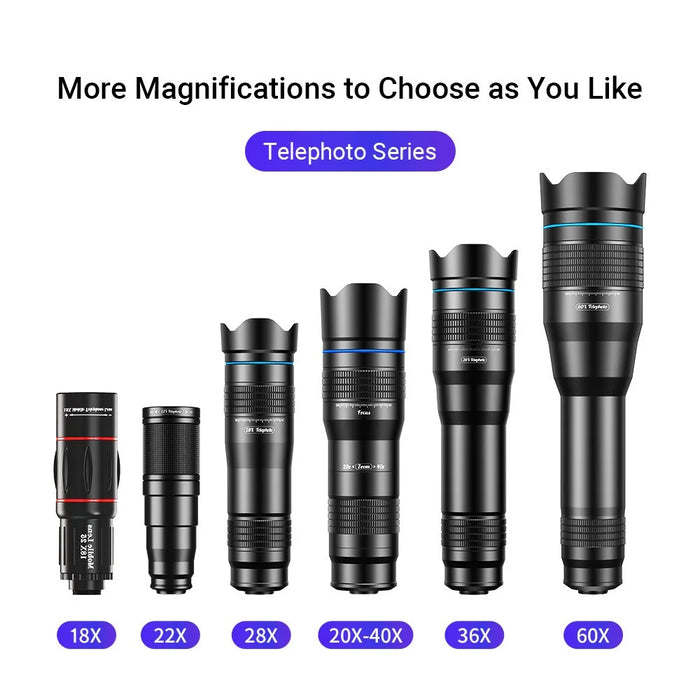 APEXEL APL-20-40XCR50 20-40X Zoom Telephoto Lens Tripod Set for Birds Watching, Concert, Multi-Layer Coated HD Phone Monocular - 4