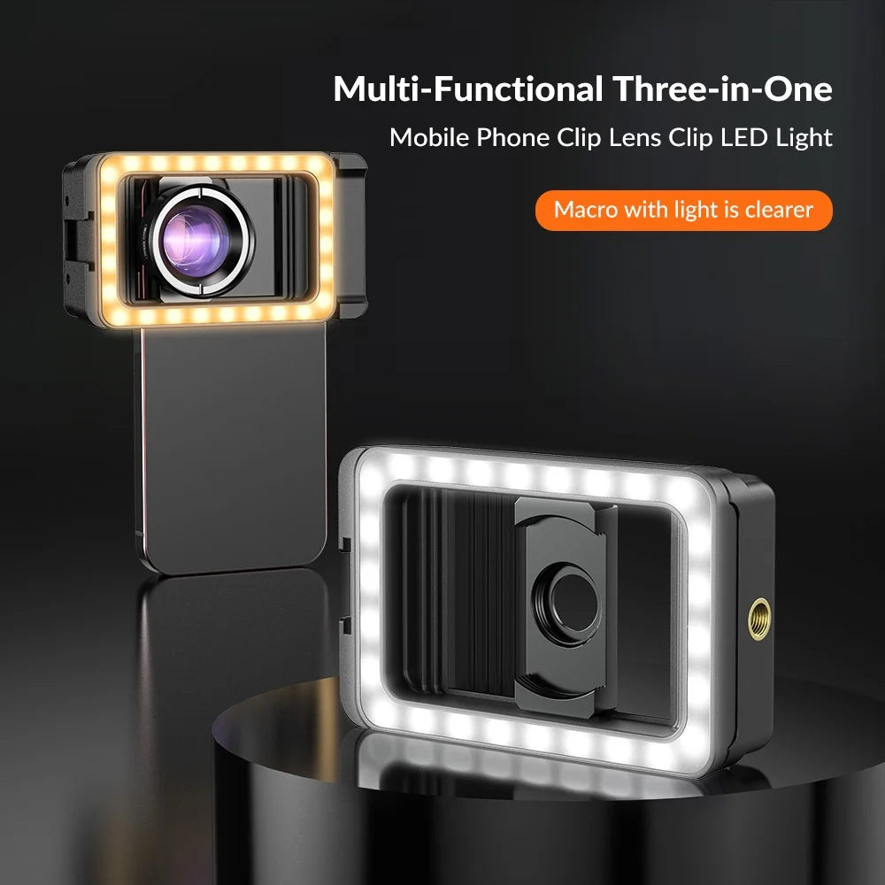 APEXEL APL-FL23 M17-37 LED Video Fill Light Portable Selfie Clip Light with 1 / 4 Thread Port for Phone - 3