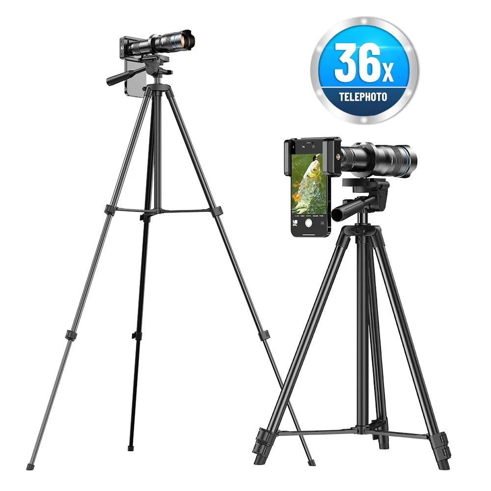APEXEL APL-36XCR50 Aluminum Alloy 36X Telephoto Lens Phone Camera for Bird Watching Hiking - 3