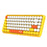 AJAZZ 308I Wireless Bluetooth-compatible Keyboard Mini Portable 84-Key Keyboard - Yellow - 3