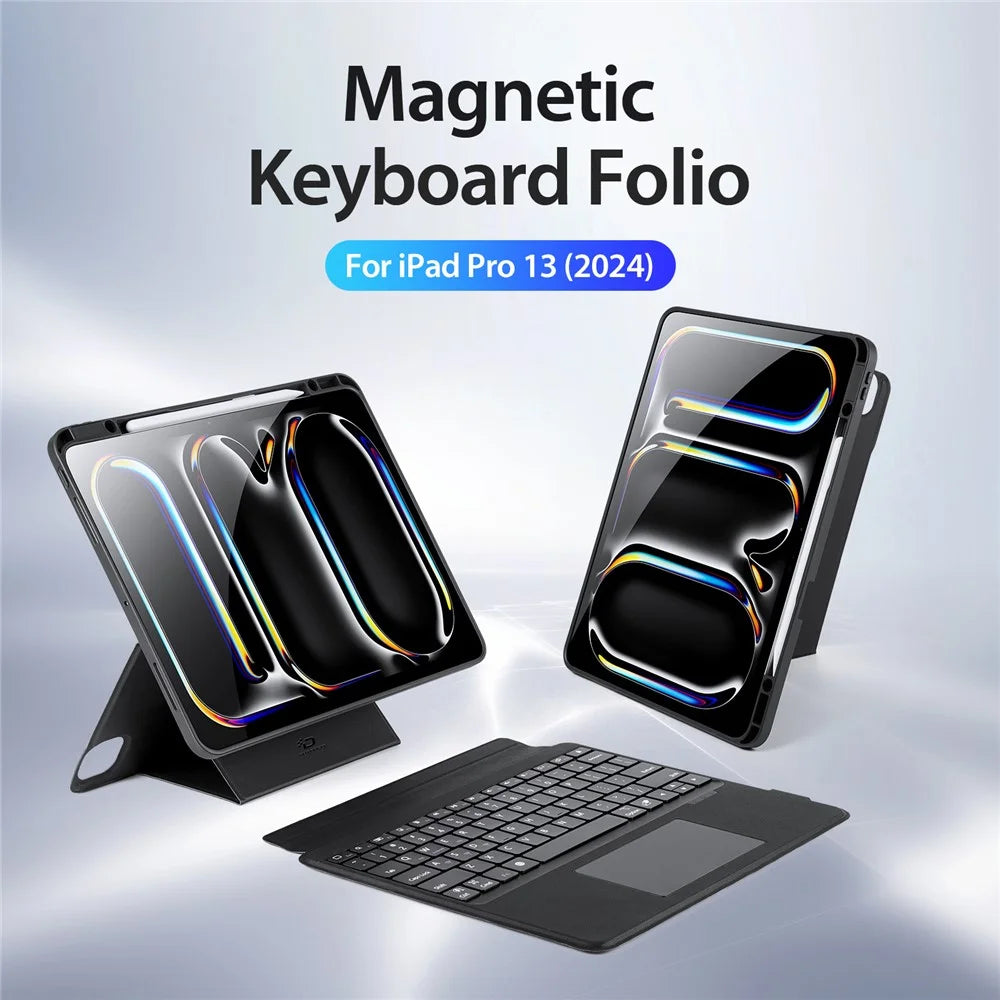 DUX DUCIS For iPad Pro 13 (2025) / 13 (2024) Stand Leather Cover with Detachable Bluetooth-compatible Keyboard - 3