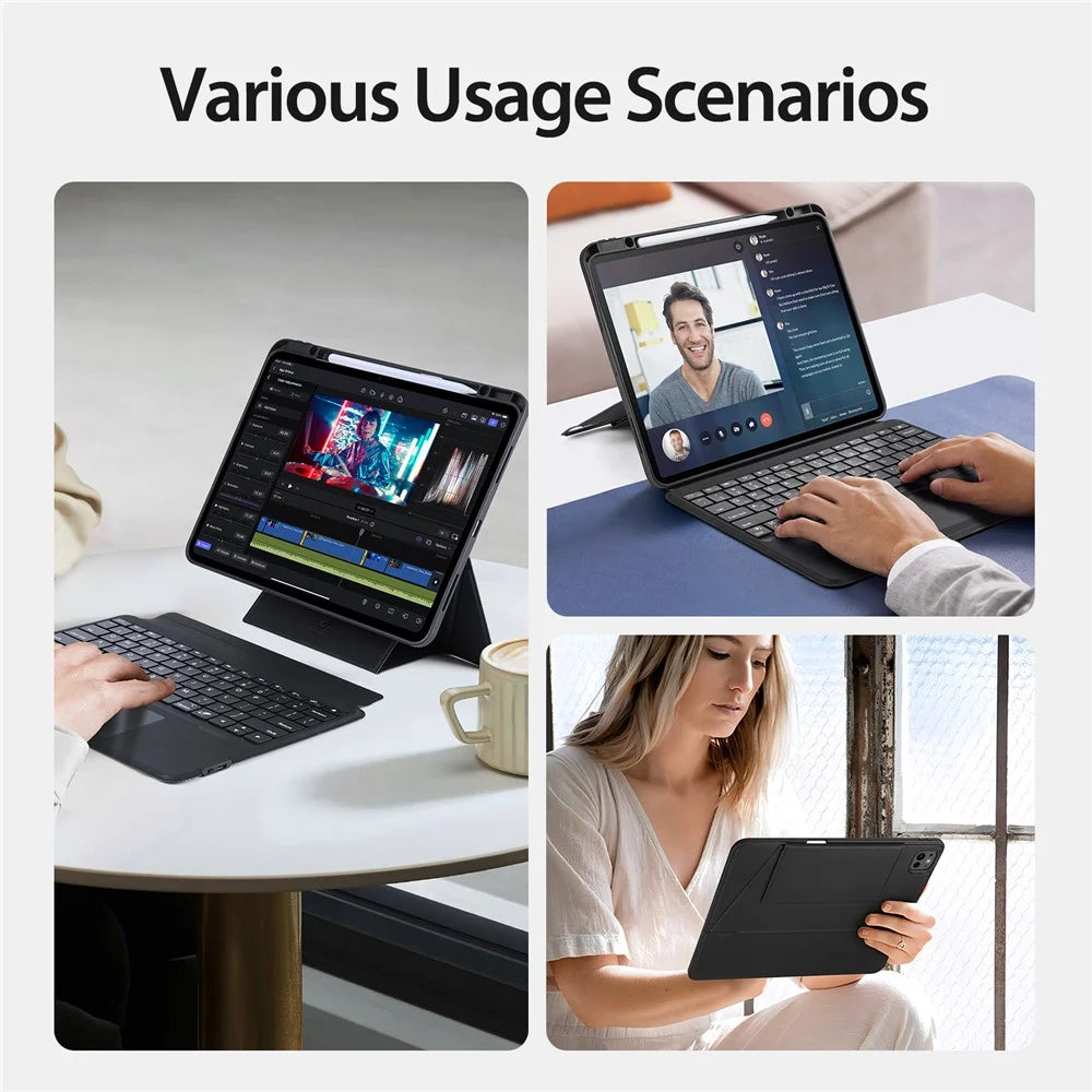 DUX DUCIS For iPad Pro 13 (2025) / 13 (2024) Stand Leather Cover with Detachable Bluetooth-compatible Keyboard - 6