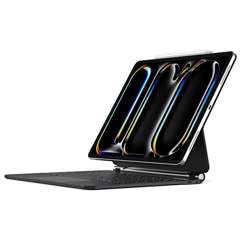 DUX DUCIS For iPad Pro 13 (2025) / 13 (2024) Case Trackpad Magnetic Bluetooth-compatible Keyboard Leather Tablet Cover - Black - 1