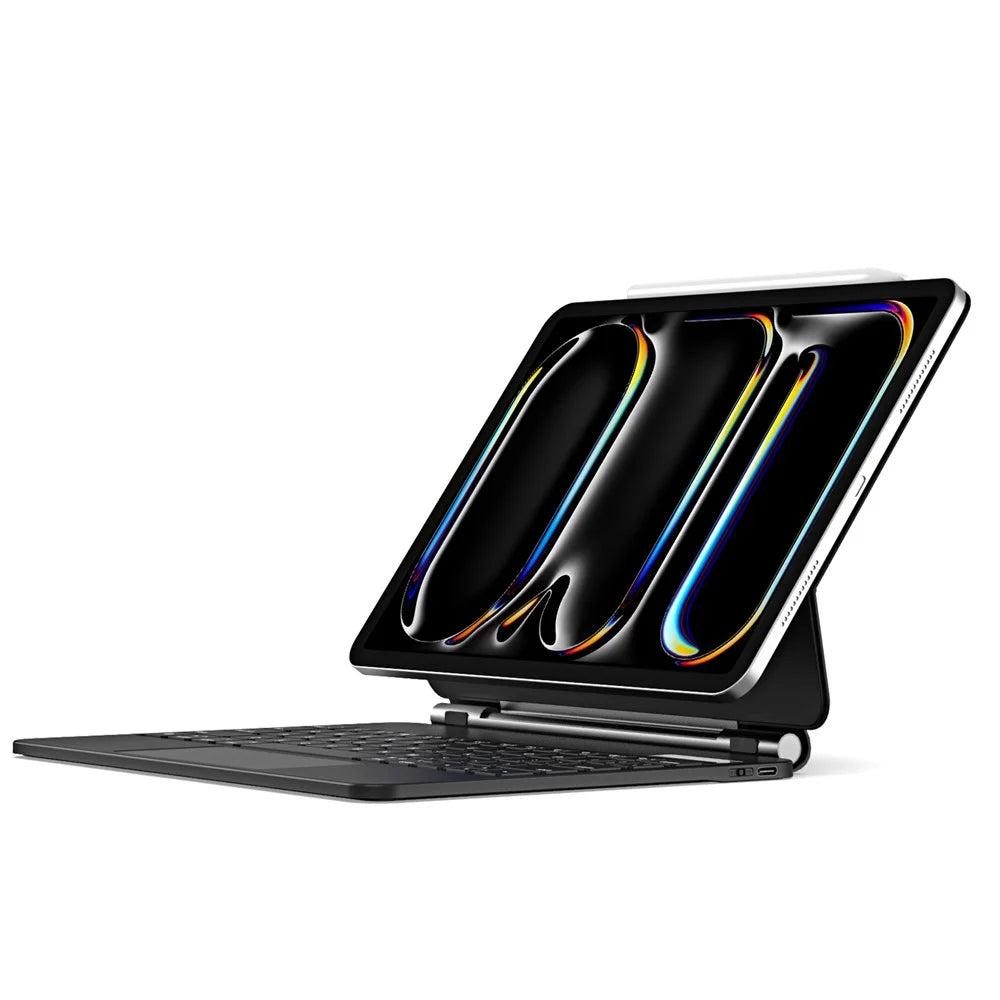 DUX DUCIS For iPad Pro 11 (2025) / 11 (2024) Leather Case with Floating Magnetic Bluetooth-Compatible Keyboard - Black - 2