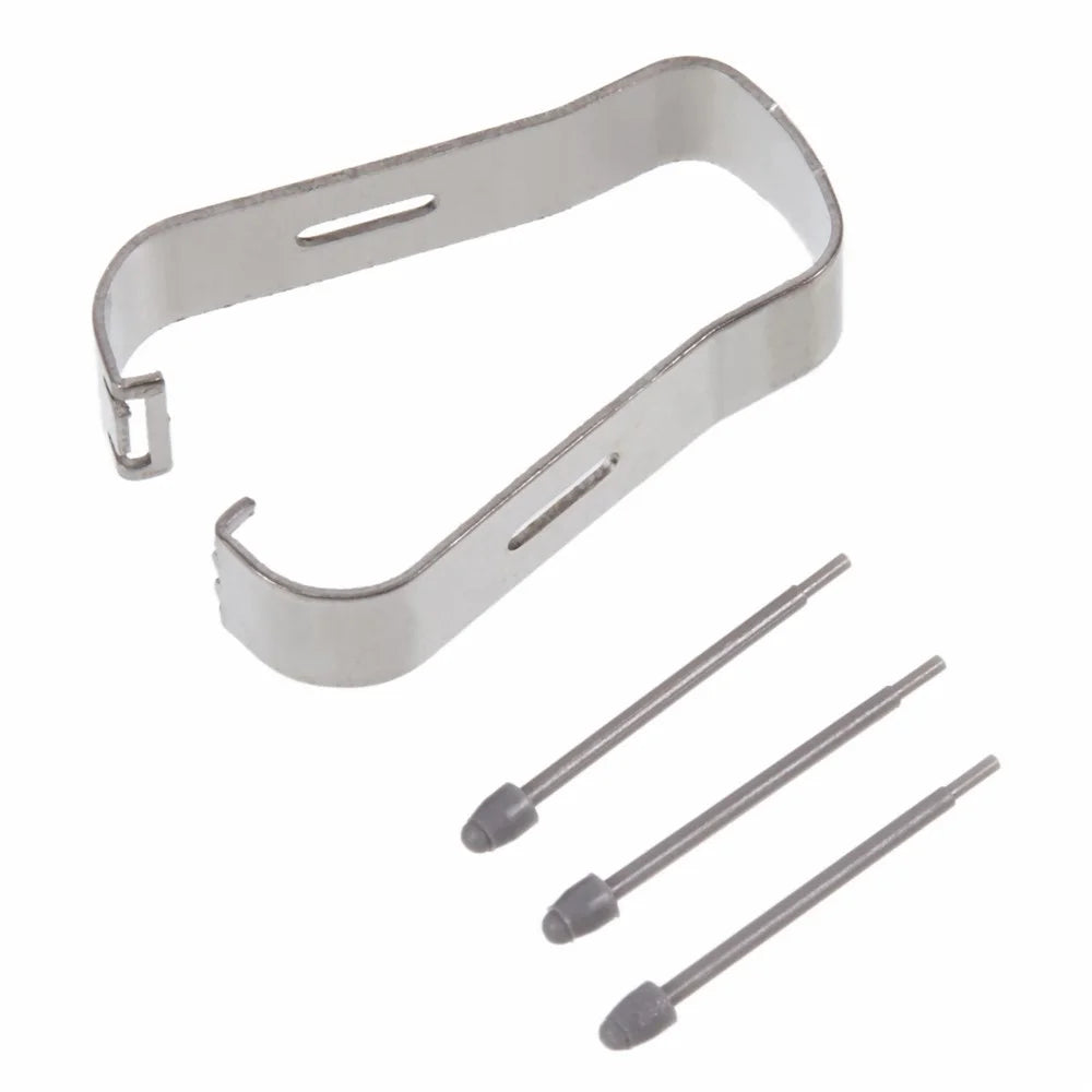 For Samsung Galaxy Z Fold5 5G 3Pcs Touch Stylus Tips Nibs with Metal Clip (Without Logo) - Grey - 1