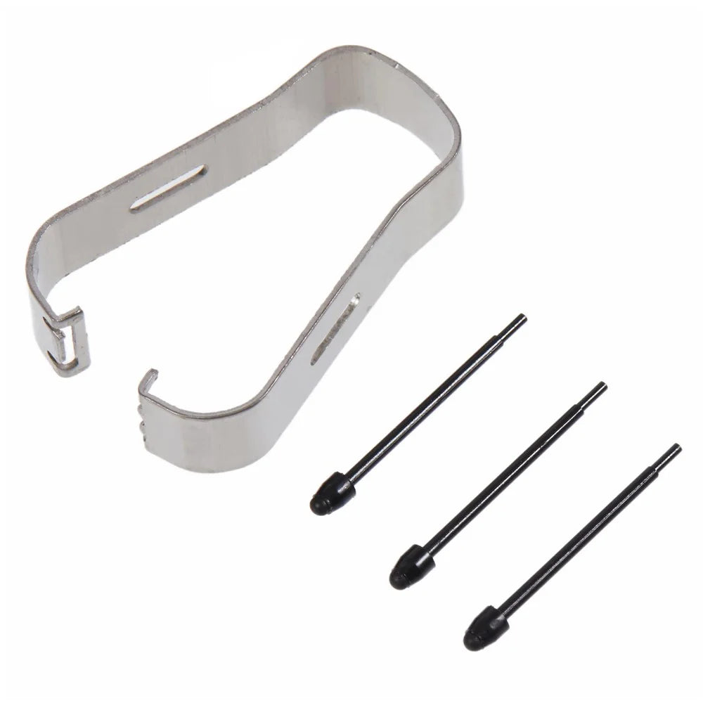 For Samsung Galaxy Z Fold4 5G F936 3Pcs Touch Stylus Tips Nibs with Metal Clip (Without Logo) - Black - 1