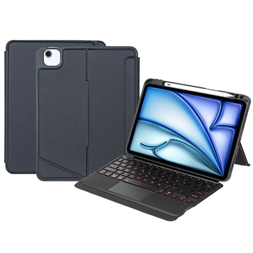T11B-AS Bluetooth-compatible Keyboard For iPad Air 11 (2026) / (2025) / (2024) / Air (2022) / (2020) / Pro 11 (2022) / (2021) / (2020) / (2018) Leather Cover - 1