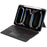 T13B-AS For iPad Pro 11 (2024) Pen Slot Design Rotation Shaft Stand Leather Tablet Cover + Backlit Touchpad Bluetooth-compatible Keyboard - 2