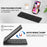 B203 Portable Bi-Fold Bluetooth-compatible Keyboard Universal Laptop Tablet Phone Wireless Keyboard - Black - 3