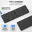 B203 Portable Bi-Fold Bluetooth-compatible Keyboard Universal Laptop Tablet Phone Wireless Keyboard - Black - 4