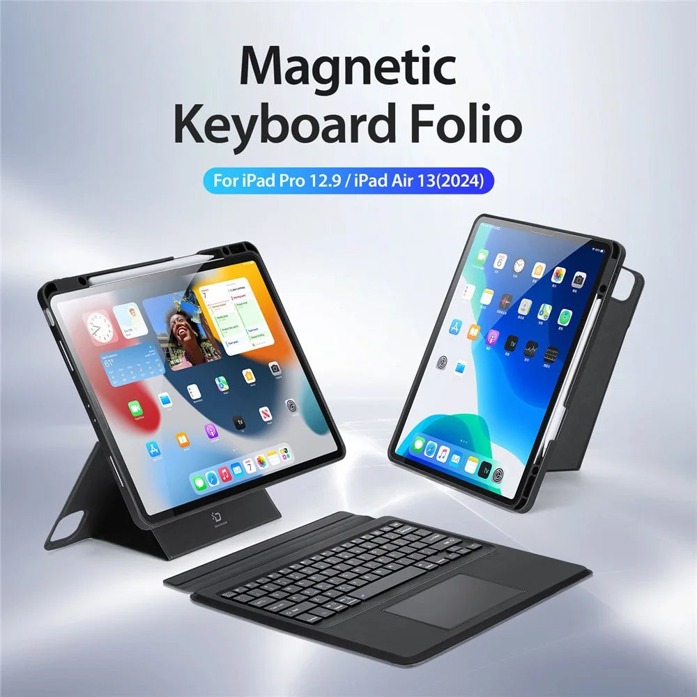 DUX DUCIS For iPad Air 13 (2026) / (2025) / (2024) / Pro 12.9 (2018) / (2020) / (2021) / (2022) Detachable Bluetooth-Compatible Keyboard Tablet Case - 3