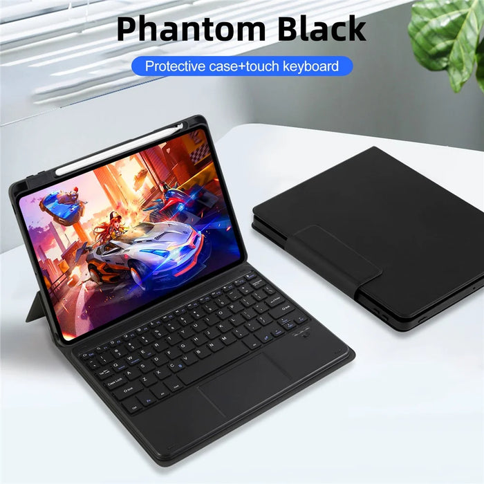 TP-5010 For iPad (2025) / 10.9 (2022) Magnetic Detachable Bluetooth-Compatible Keyboard with PU Leather Stand Case - 7