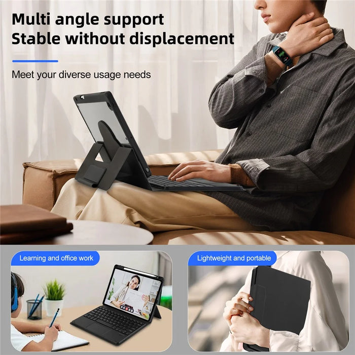 TP-5109 For iPad Air 11 (2026) / (2025) / (2024) / Air (2020) / (2022) Magnetic Detachable Bluetooth-Compatible Keyboard Leather Stand Case - 5