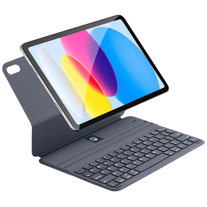 1038 For iPad (2025) / 10.9 (2022) Ultra-Thin Tablet Case with Floating Magnetic Keyboard - Black - 2