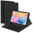 For Samsung Galaxy Tab S9 / S10 FE / S9 FE Detachable Bluetooth-Compatible Keyboard Leather Cover with S Pen Holder - Black - 1